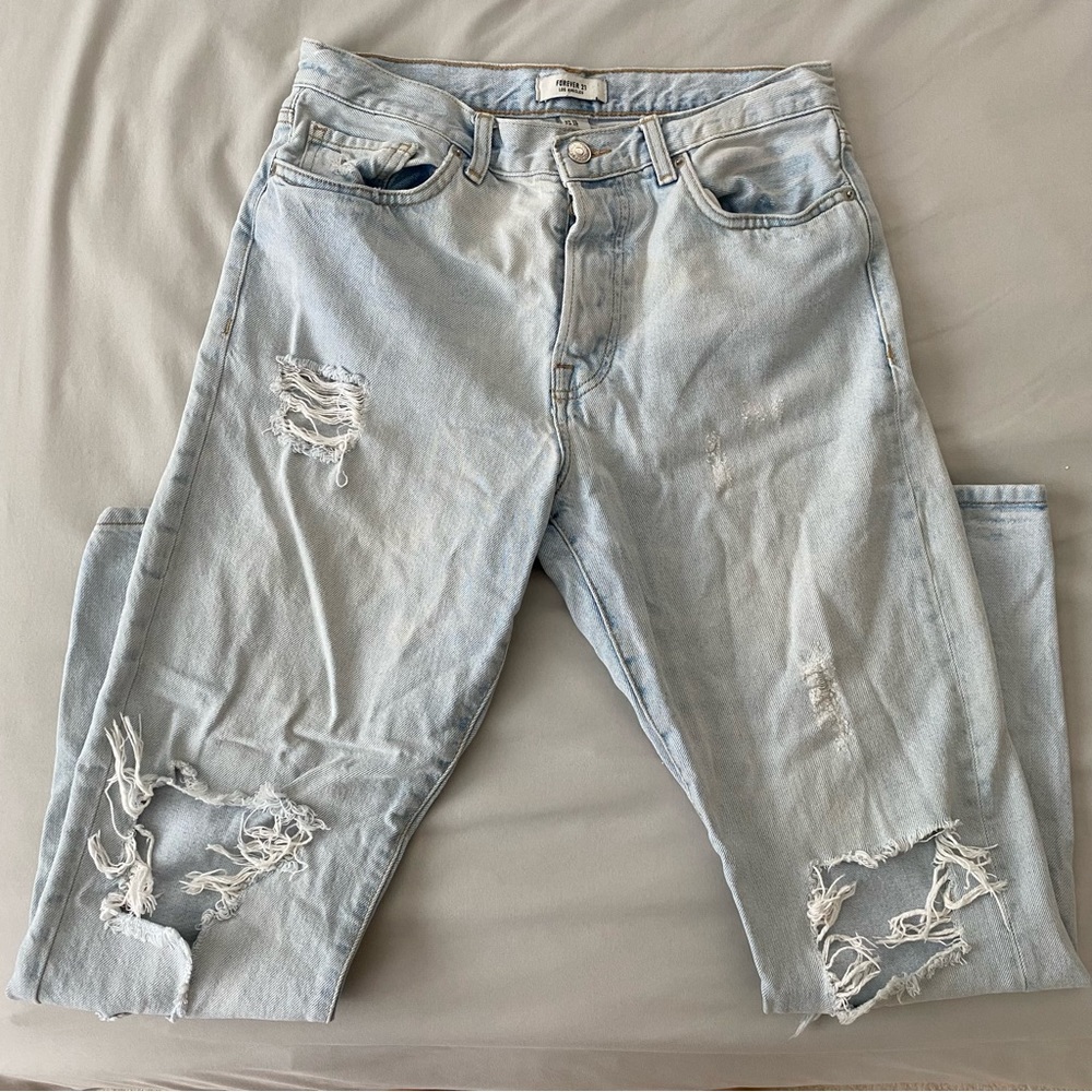 Forever 21 Ripped Boyfriend Jeans